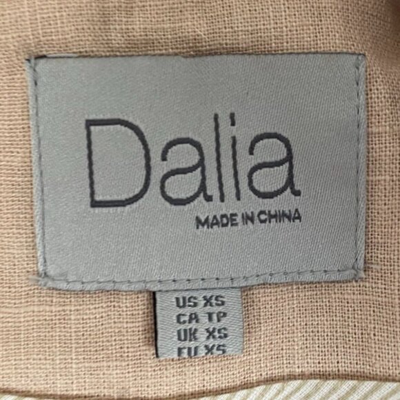 Dalia Womens Blazer Jacket Size XS Linen Blend One Button Officewear Casual - Picture 2 of 10
